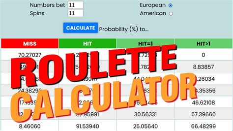 roulette calculator free.